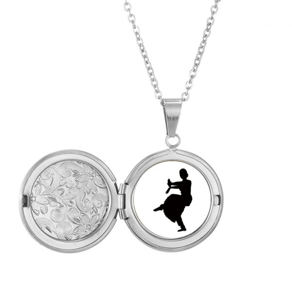 Collier médaillon paon Dancer Art anti-allergie peau sensible