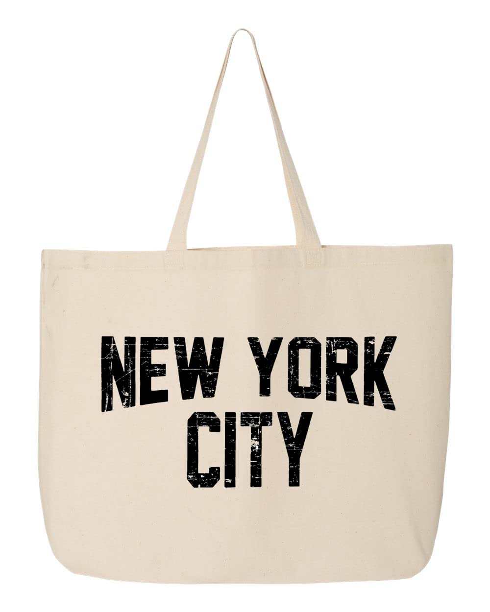 NYC Tote Jumbo Shoulder Bag Distressed Design
