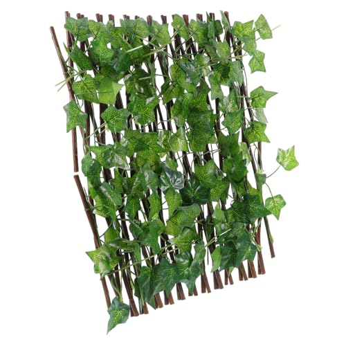 ibasenice Recinzione Estensibile con Siepe Finta Decorativa per Balcone e Giardino Pannello Schermante con Foglie Artificiali Realistiche per Privacy e Arredamento Esterno