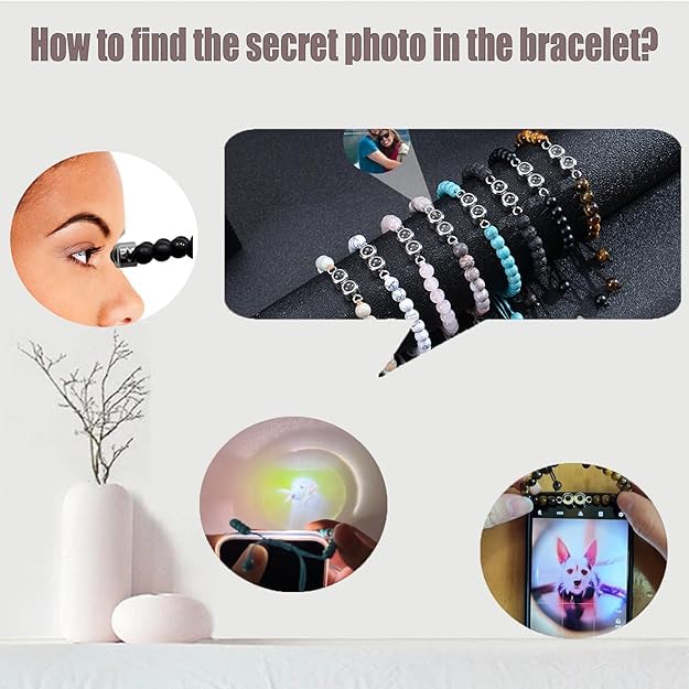 Custom Bracelet with Picture Inside Personalized Projection Bracelets with Photos Memorial Gifts for Couples/Women/Men Mothers Day Fathers Day Birthday Anniversary2