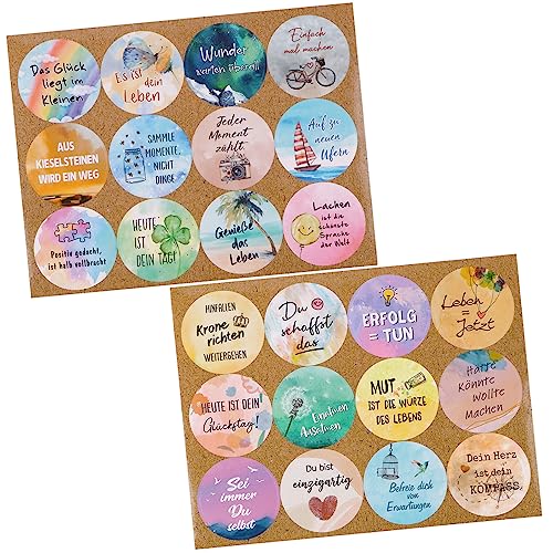 COLOFALLA 120 Stk 4cm Spüche Aufkleber Bunt Sticker mit Positiven Sprüchen Motivationssticker Mutmacher Sticker Inspirierende Motivationsaufkleber zur Jugendweihe (Bunt)