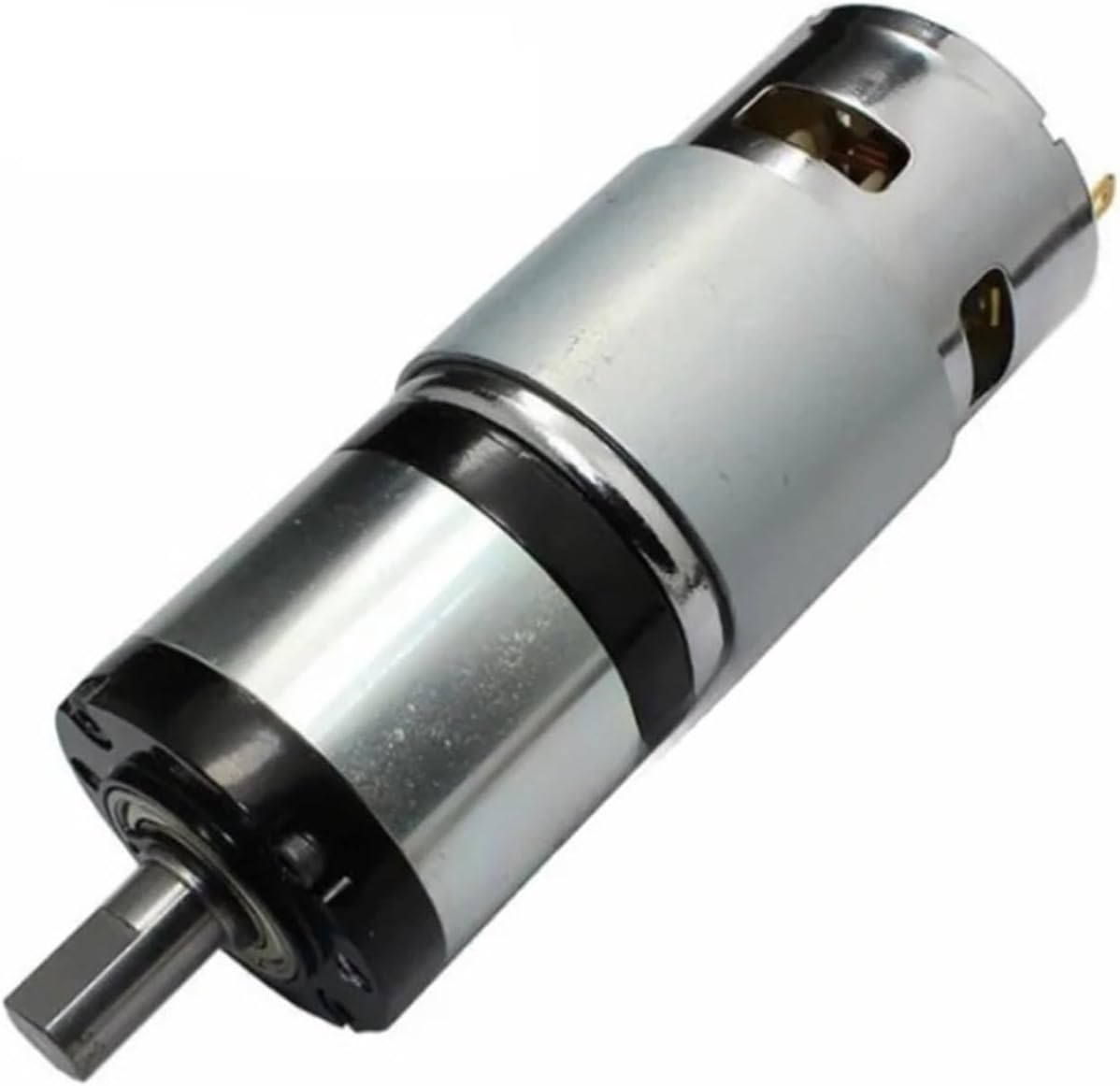 High-Torque DC Gear Motor, 42mm Planetary Gearbox, Compatible with 12V & 24V, Ideal for Fans, Hair Dryers, & Treadmills(1 Ratio 5,24V)
