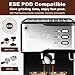 Geek Chef Espresso Machine 20 Bar, Cappuccino latte Maker Coffee Machine with ESE POD capsules filter&Milk Frother Steam Wand, 1.5L Water Tank, for Home Barista, Stainless steel 950W, Grey