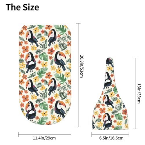 Image of Tropical Cute Toucans Newborn Swaddle Blankets Hat Sets Soft Baby Receiving Blanket Swaddle Sack for Baby Shower Infant Boy Girl Gift