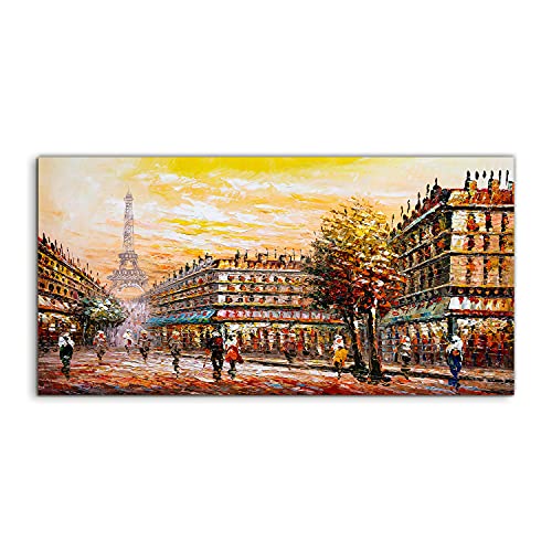 Art mural verre trempé Eiffel Tower Paris grand format 120x60cm pour déco de luxe
