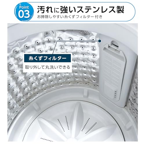 undefined 【多機能・コンパクト設計】 SKK 洗濯機 5.5kg 1人暮らし 2人暮らし コンパクト 小型 縦型 タイマー機能付き 予約機能 ほぐし機能搭載 おいそぎ スピードコース すすぎ スリム 時間短縮モード 風乾燥 強力洗浄 【日本企業】 の商品画像 6