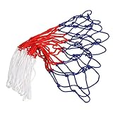 SPLLEADER Basketball Standard Nylon Basketball-Netz Thema Sport Basketballkorb Mesh-Rückenbrett Rim Kugel PUM 12 Loops Weiß Rot Blau