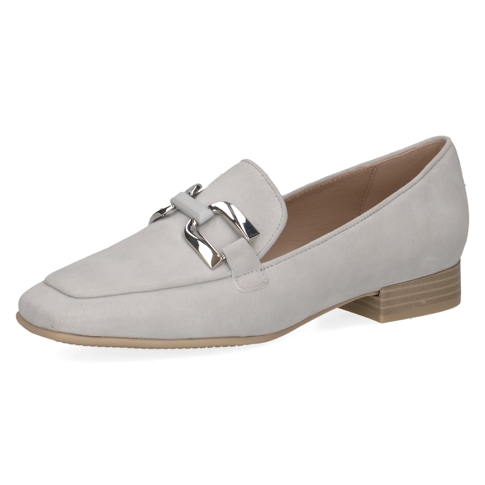 CAPRICE Women's Leather Loafers with Heel Elegant, Gray (Arctic Suede), 6 UK