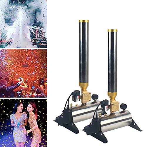 Confetti Salute Machine 2pcs Stainless Steel Celebration Performance Confetti Launcher Cannon with Remote Control Confetti Machine Salute Machines For Bar Atmosphere Stage Celebration Wedding