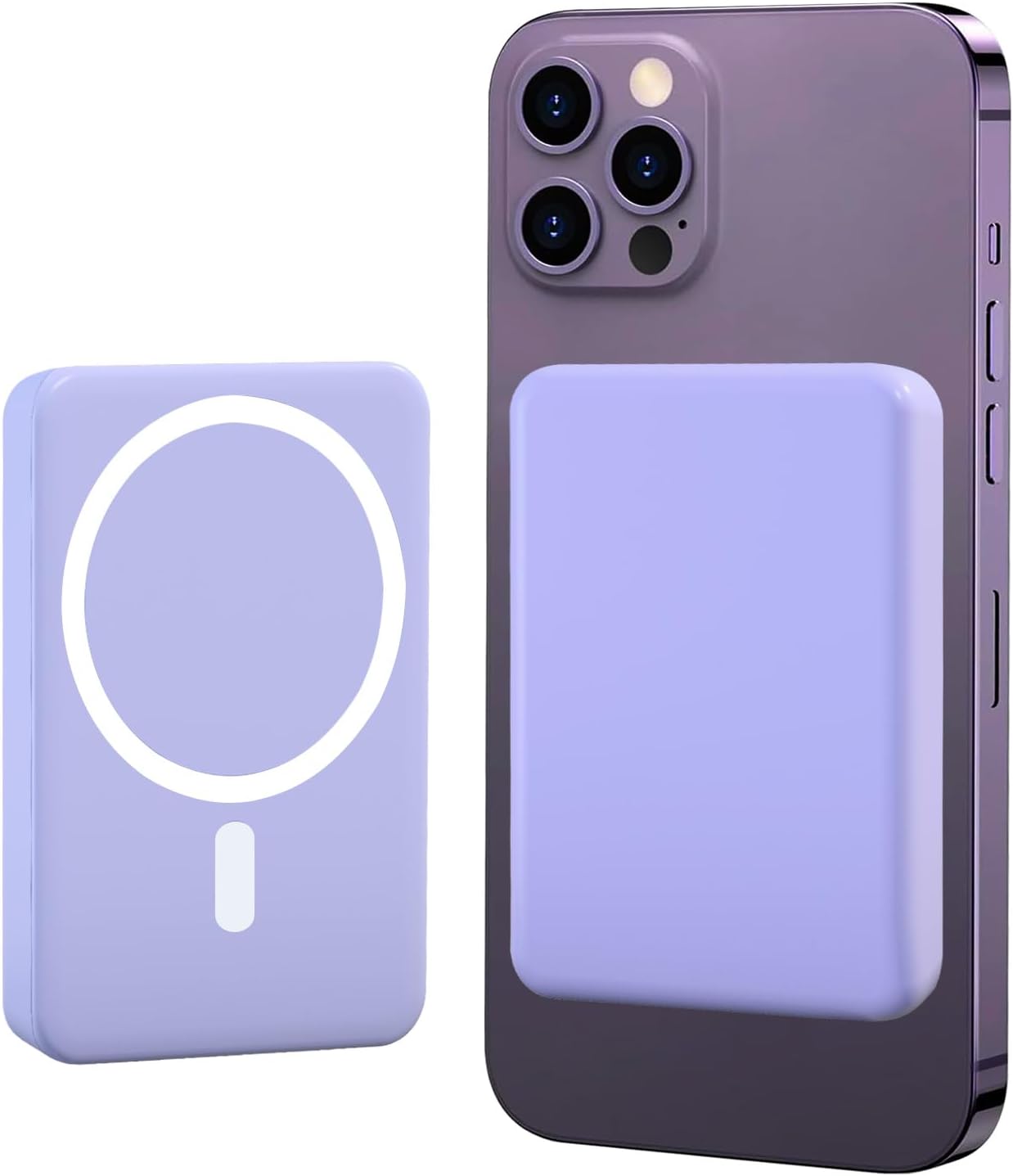 Kit MagSafe 6-en-1 Pour IPhone 11 à 16 Pro/Max : Batterie 5000 MAh + Chargeur 15W