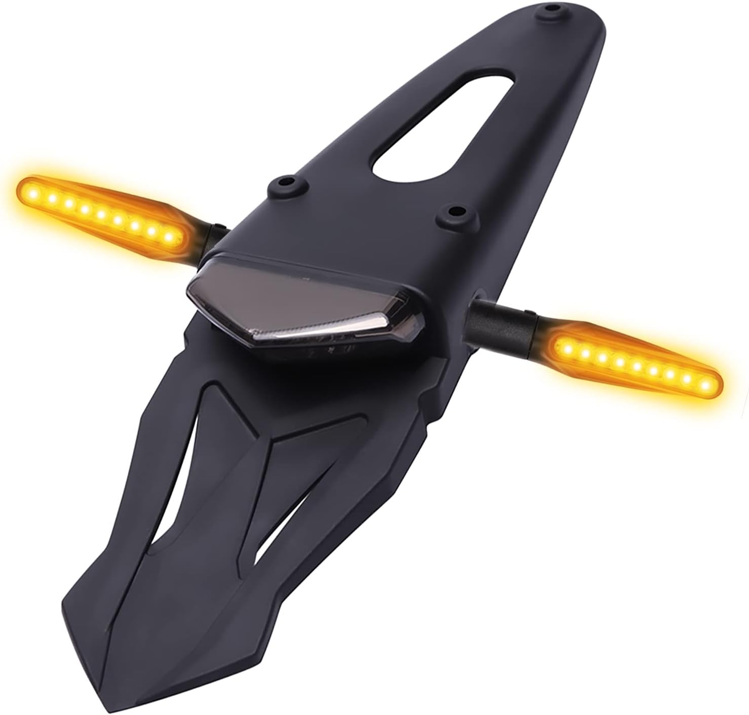 DREAMIZER Universal Dirt Bike LED Rear Fender Brake Blinker Tail Lights Motorcycle Taillight with Flowing Turn Signals Kit for Off Road Enduro - Smoke Lens,with A Turn Signal Light