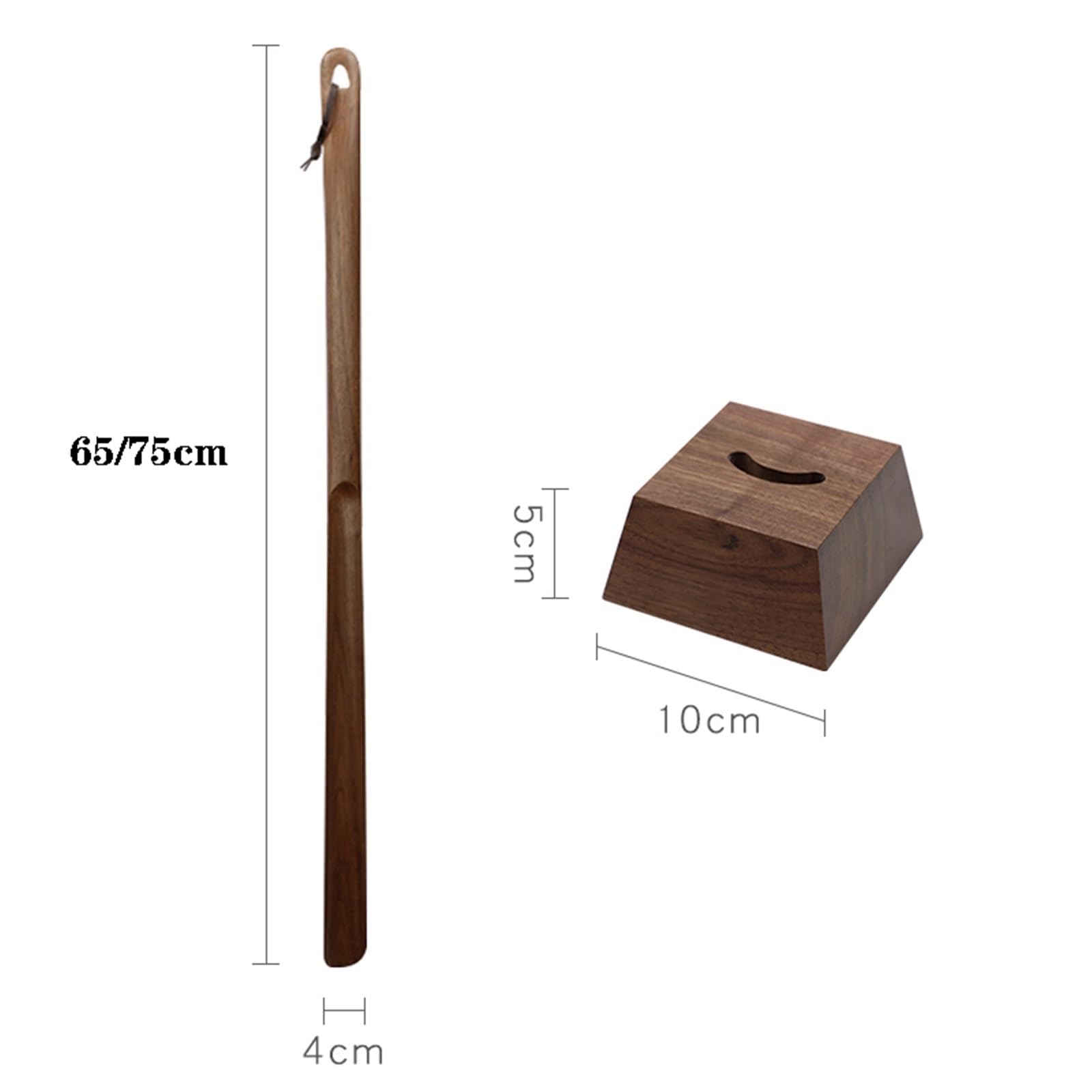 Calzador de metal y madera de mango largo, Ayudante de madera de 26 a 30 pulgadas, fácil de usar, for personas mayores y mujeres mayores.(75cm)