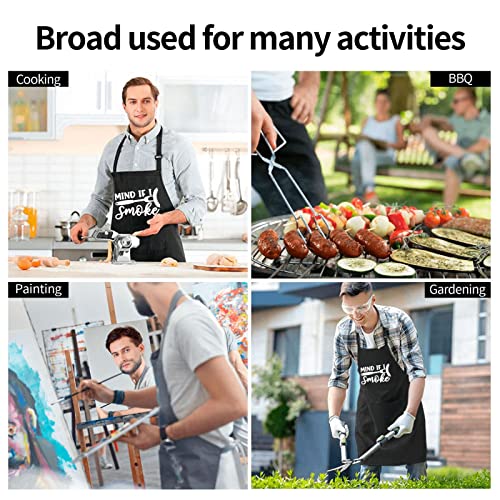 Oxpaynop Funny Aprons For Men, Grilling Gifts For Men Chef Dad Smoker, Mens Cooking Apron For Kitchen Bbq Grill Gag Gifts For Men Birthday Fathers Day Husband #TOP5