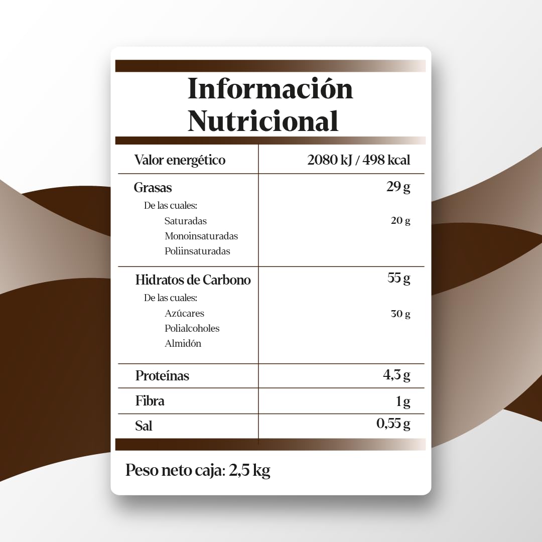 LAPASION - Lazos De Hojaldre Rellenos De Chocolate | Chocolates Crujientes Hojaldrados | Cubierta de Cacao | Postres Artesanos | 2.5 Kg