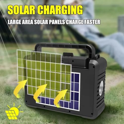 Radio FM solaire et enceinte portable d'extérieur avec torche LED - 2