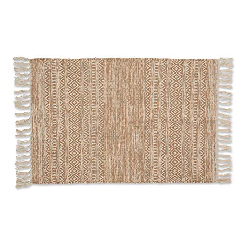 DII Woven Rugs Collection Hand-Loomed with Fringe, 2x3', Stone Textured