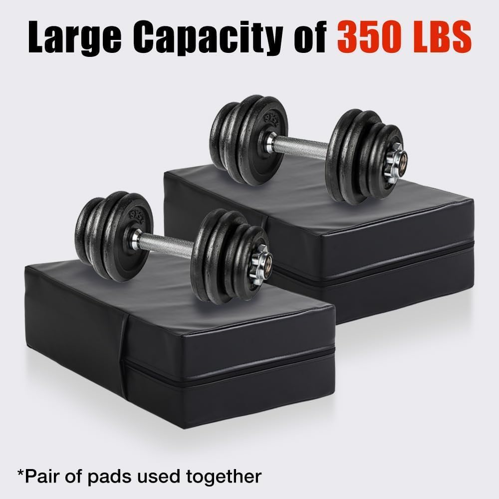 Silencer Drop Pads 2 Pcs, Weightlifting Crush Cushions with PVC Cover & Easy Carry Handles Exercise Balance Equipment for Fitness, Training, Physical Therapy, Yoga
