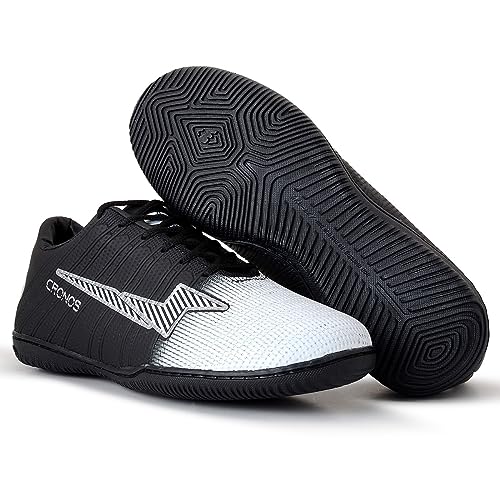 Chuteira Futsal Cr Cronos Tenis Futebol de salão quadra masculino feminino sola costurada (39, Preto