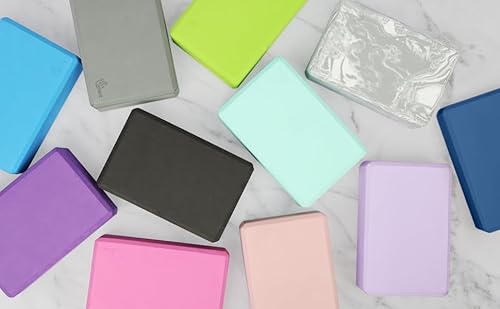 EXERZ Yogablöcke 2 Teiliges - Hoher Dichte Bequeme Fitness-Schaum-Ziegelsteine, Anti-Beleg - Leichtgewichtler und freundliche Reise.(Grün)