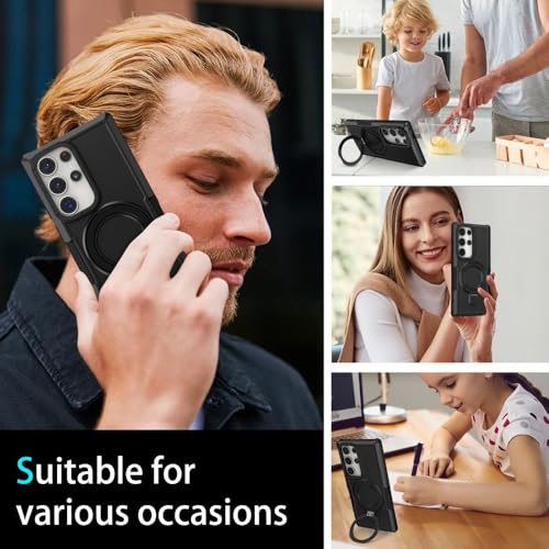 Coque Samsung Galaxy A05 4G silicone rigide anneau support violet foncé