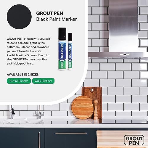 Rainbow Chalk Markers Limited GP81107 Grout Pen Black Tile Paint Marker: Waterproof Grout Paint thumb #6