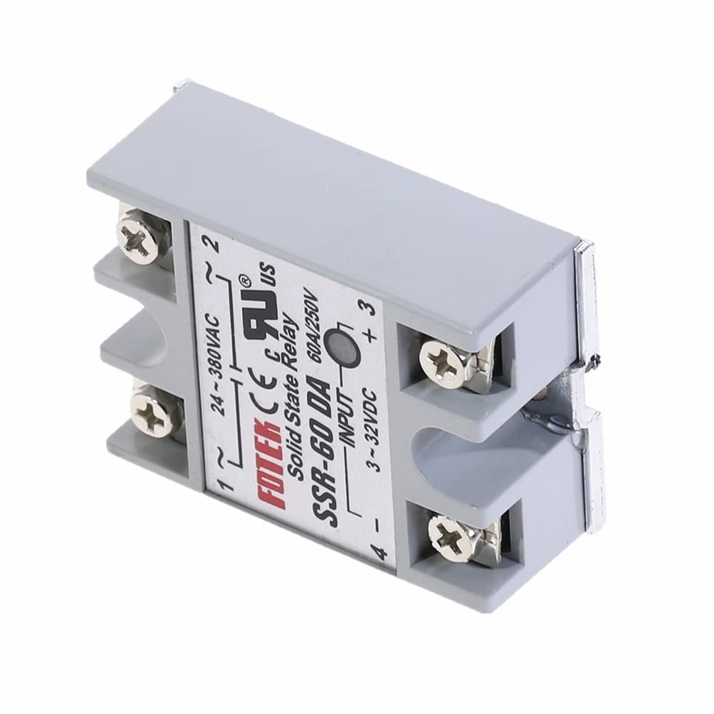 Parti elettroniche 2 pz SSR-60DA 60A Modulo Relè A Stato Solido 3-32 V DC Ingresso 24-380 V CA