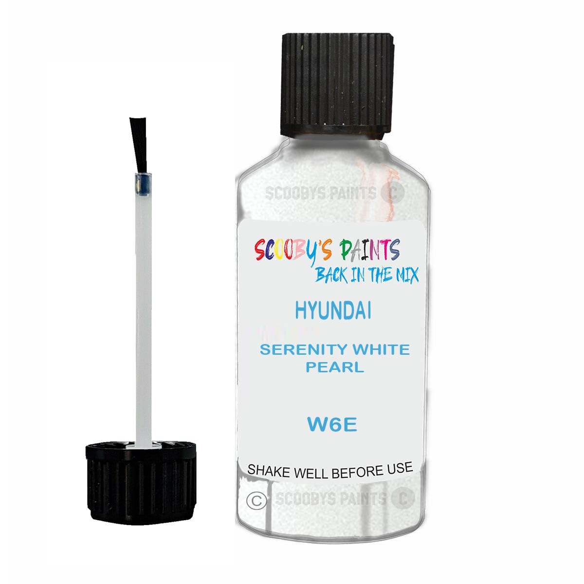 Scoobys Paints Back In The Mix Serenity White Pearl Touch Up Paint For Hyundai W6e Metallic