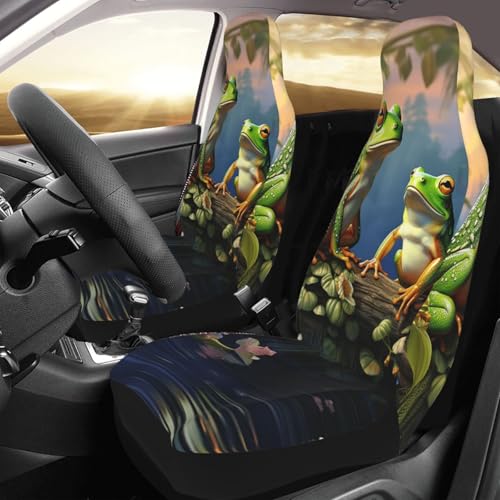 Housses de siège pour la plupart des camionnettes et camions motif grenouilles nature voyage