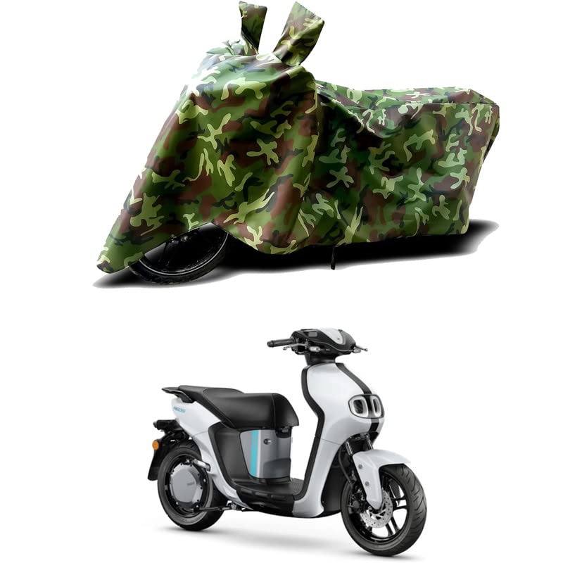 Image of 100% Water Resistant Full Bike Scooty Two Wheeler Body Cover Compatible for Yamaha Neo's /UV-Rays /Heat Protection /Birds Dropping /Scratchproof /Dust Proof /Waterproof /All Varients[Green MJ]