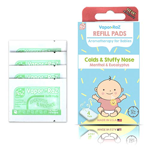Image of RaZbaby Vapor-RaZ Refills/Baby Cough and Cold Relief/Use at Home & on The go/All Natural Menthol & Eucalyptus / 4 Refills