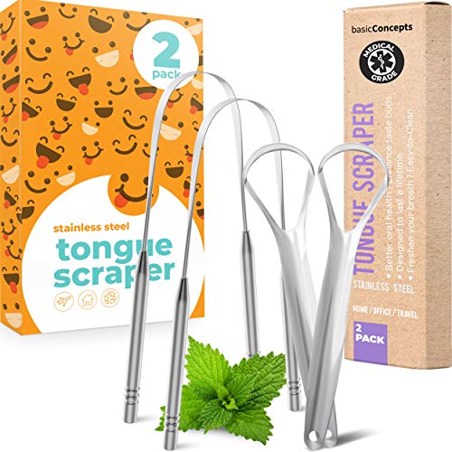 Tongue Scraper (2 Pack), Stainless Steel Tongue in Pakistan
