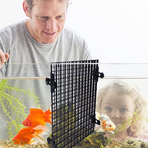 Obangong 4 Pcs Aquarium Grid Divider Tray 12X12 Inch Egg Crate Grid Louvre Aquarium Fish Tank Divider Bottom Isolation Board For Mixed Breeding With 6 Pcs Sucker Clip,Hole Diameter 0.4Inch #TOP4