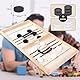 JOZMMZEOOA Hockey Brettspiel,Tischhockey Airhockey Tabletop Spiele Tisch Eishockey Spiel Tischfussball Holzspiele 2 in 1 Portable Schachbrett-Set,für Partyspiele Tisch-Desktop-Spiel