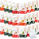 Swiffen 24 Pcs Fruits Beauty Hand Mask Bulk Hydrating Hand Moisturizing Gloves Treatment Mask for Spa Kit Sleeping Skincare Gift Beauty Kits for Women