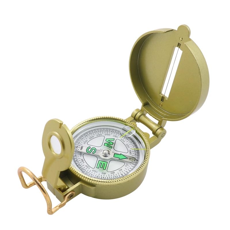 Boussole pliante en alliage pour boussole polyvalente extérieure de randonnée