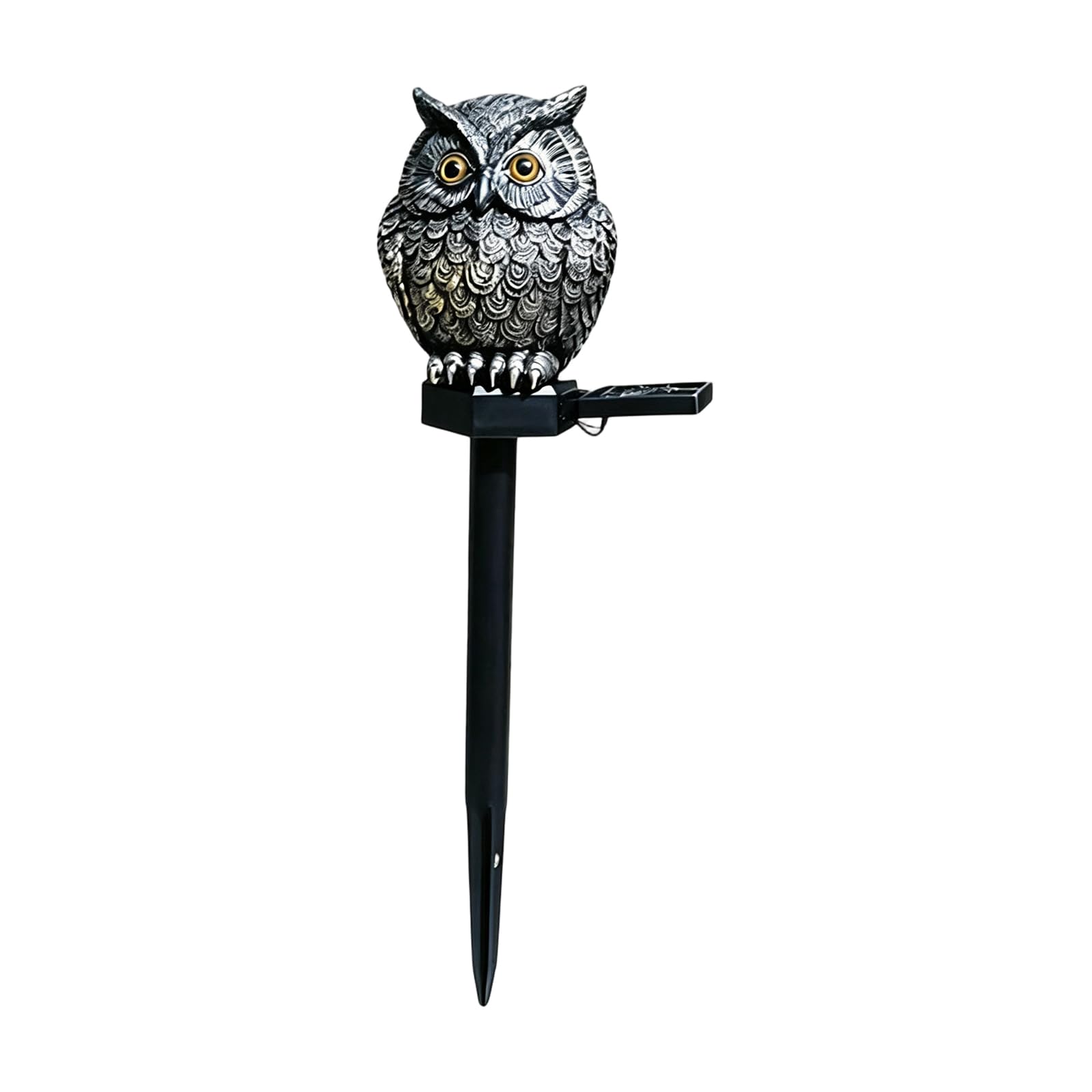 Drtlpmb C Planter Accent Owl Stake Garden Light, Solar Outdoor Decor For Yard Border Display, Ground Base Ornament With Soft Glow Statue Yard Figurine Garden Glow Planter Soil Lighting