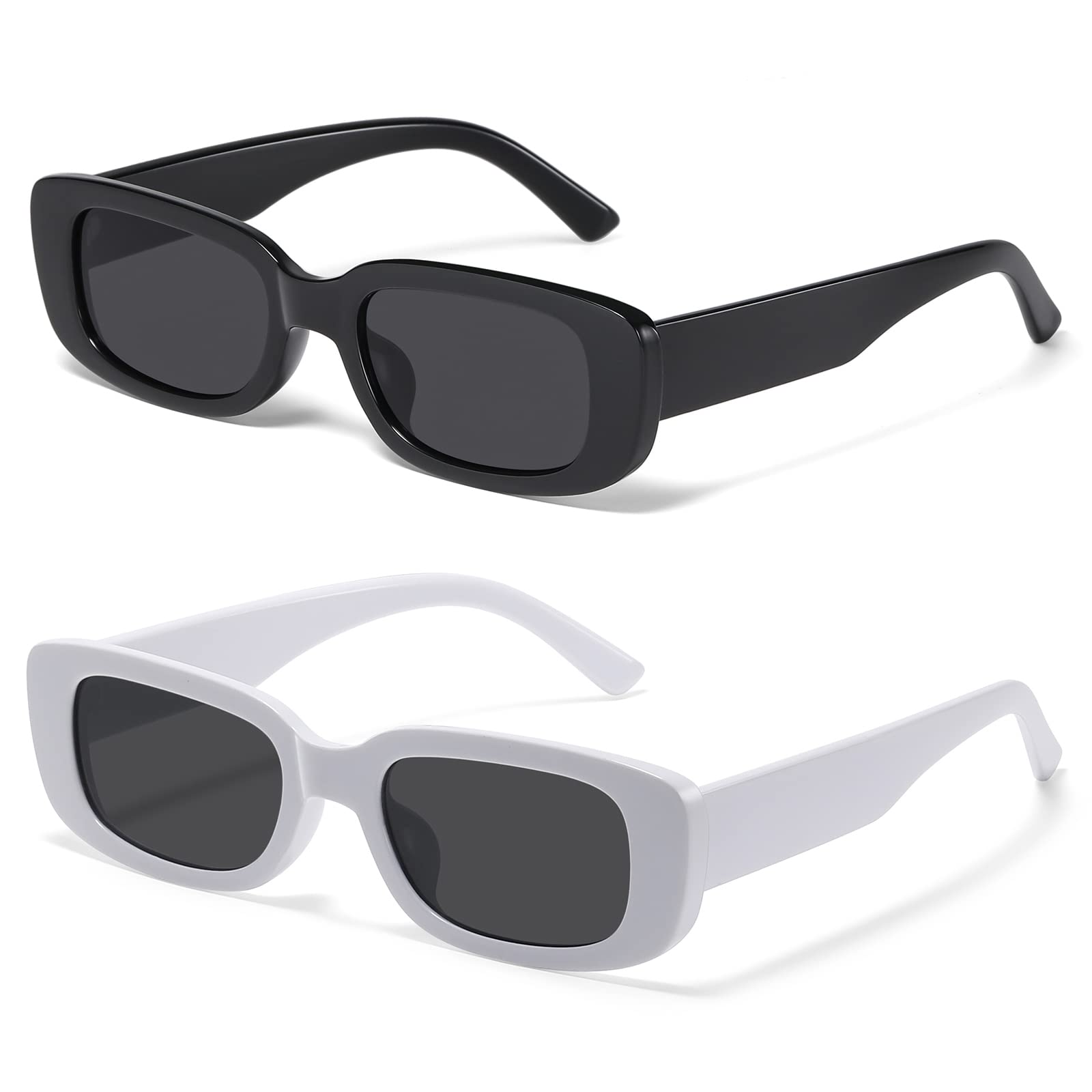 JASPIN Rectangle Sunglasses for Women Men Y2k Sun Glasses UV Protection
