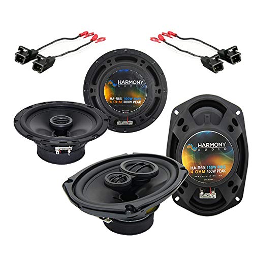 Harmony Audio Bundle Compatible with 2000-2016 Chevy Impala HA-65 HA-R69 New Factory Speaker Replacement Upgrade Package with HA-724568 Factory Speaker Replacement Harness