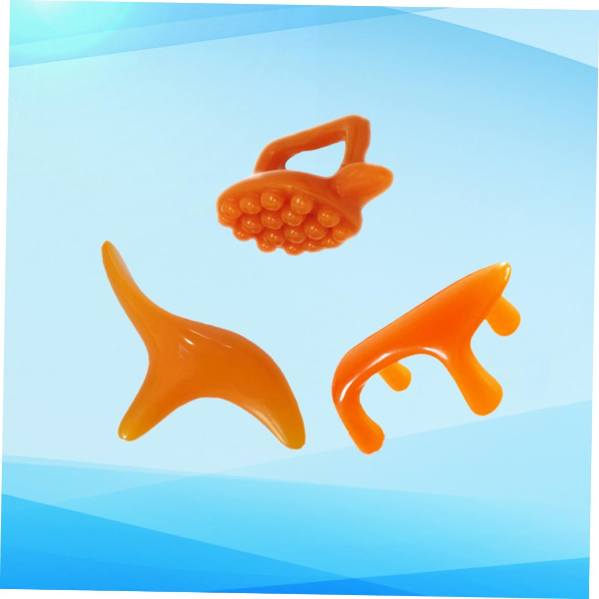 FOMIYES 3pcs Thai Massage Stick Jade Thai Massage Tool Trigeminal Massage Trigger Point Stick Facial Massager Back Personal Self Massager Face Tools Scroll Wheel Body