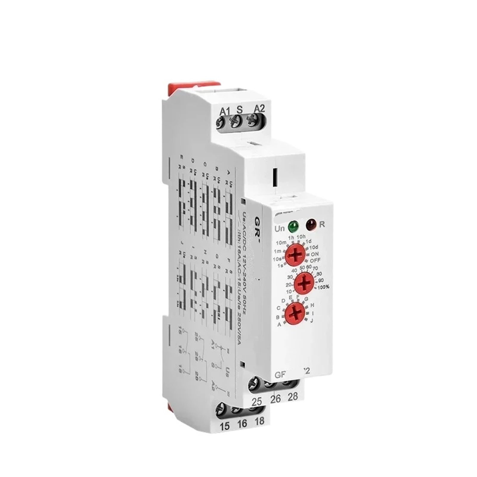 Relè temporizzatore multifunzione GRT8-M1 AC230V 16A