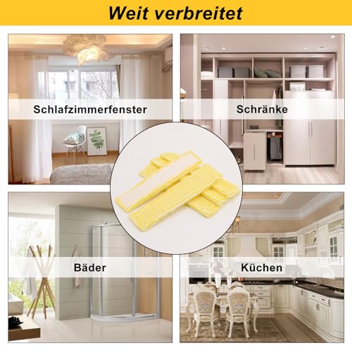 5 Stücke Ersatzpads für Kärcher Fensterreiniger,Gelber Ersatzmikrofaser Wischmopppad für kärcher Fenstersauger ersatzteile,für Karcher WV2 WV5 WV6 Plus Premium