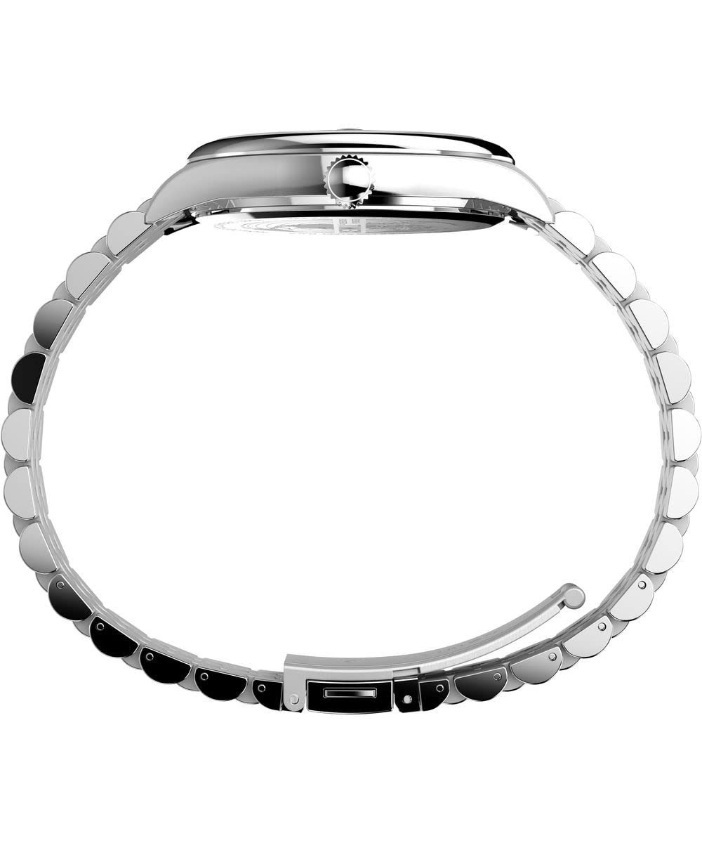 Timex Trend zegarek męski 41 mm – bransoletka ze stali nierdzewnej, czarna tarcza, koperta w kolorze srebrnym, TW2V67800