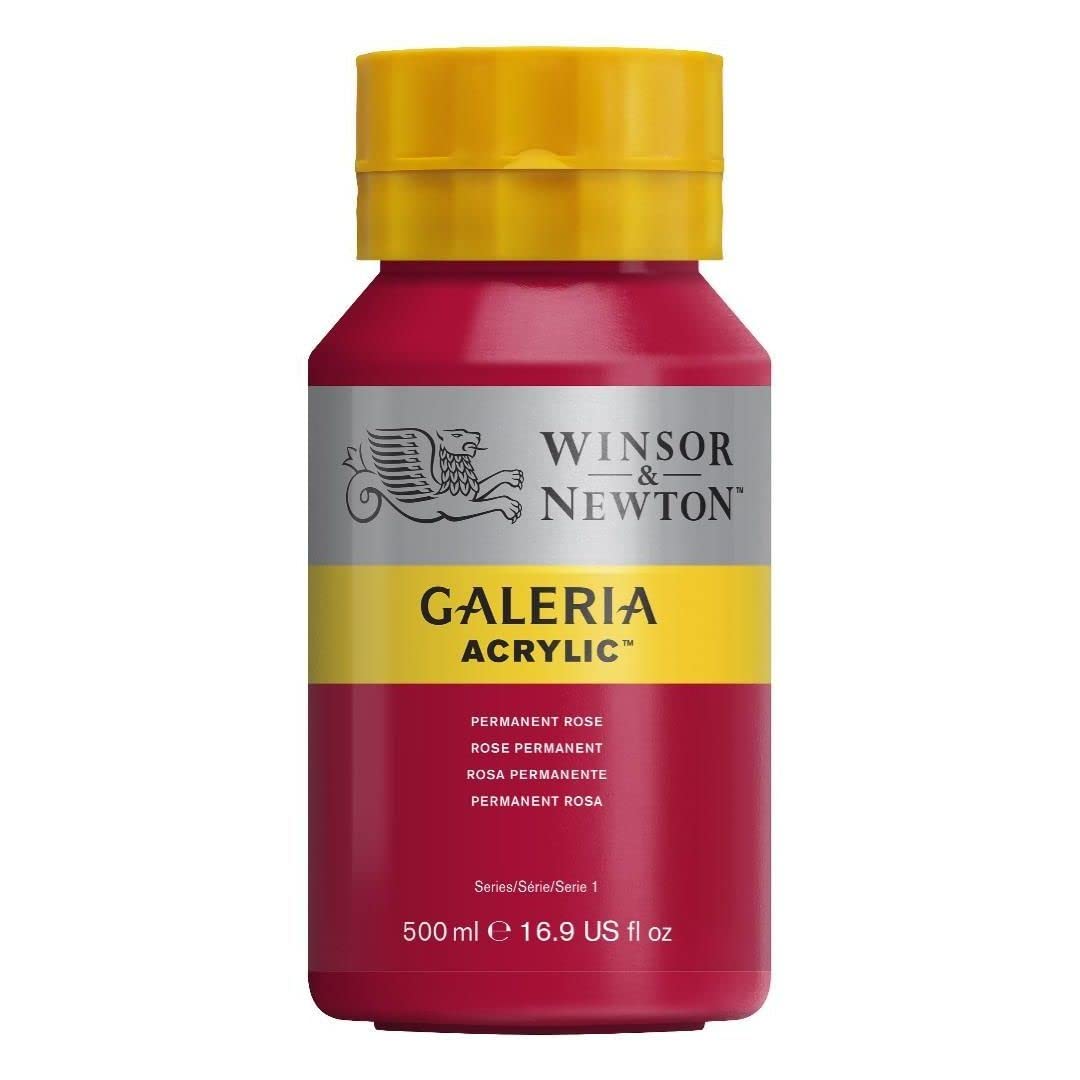 Winsor & Newton, Galeria Acrylic, Permanent Rose, 500ml, 500 ml (Pack of 1)