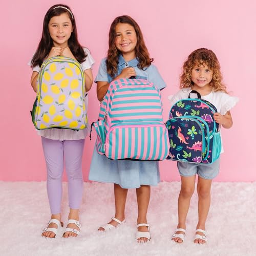 Image of Wildkin 12 Inch Toddler Backpack for Kids, Dino Pals | Ages 3-7, insulated front pocket - coordinates with matching Wildkin nap mats and water bottles