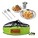 Bisgear Stainless Steel Tableware Mess Kit Includes Plate Bowl Cup Spoon Fork Knife & Mesh Travel Bag for Backpacking & Camping (1 Person)