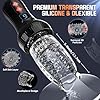 2025 Male Masterburbatar Hands Free with 9 Thrusting 9 Sucking Heating Vibration Modes, Blowjobob Machine for Man Pocket Puzzy Male Mastusbafor Automatic Tight Viboators Sleeve Hoodies (Transparent) #4