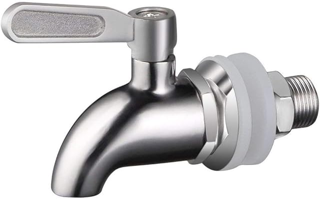 Vicloon Dispenser Faucet, 304 Dispenser Replacement Stainless Steel Barrel Faucet for Barrel Fermenter Wine Beer Beverage Juice Dispenser Spigot (16mm)