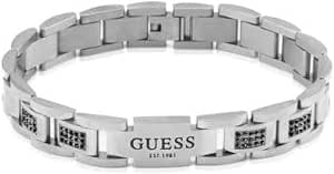 GUESS Braccile Uomo E Donna Modello Frontiers – Acciaio Color Oro E Nero, Regalo Di Stile