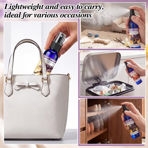 Image of 8 Pcs Toilet Spray Bathroom Odor Eliminator 2oz Air Freshener,Blue,Cool