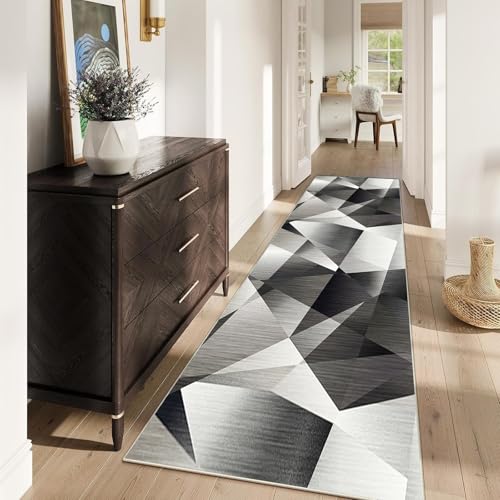 Alfombra pasillo de pelo corto transitable y suave para suelo de cocina o balcón moderno 2